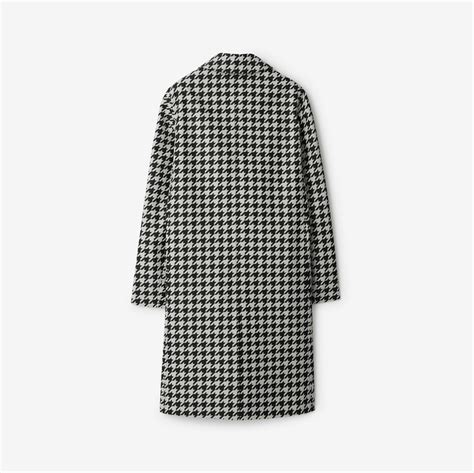 burberry houndstooth sport coat|Long Houndstooth Car Coat in Black .